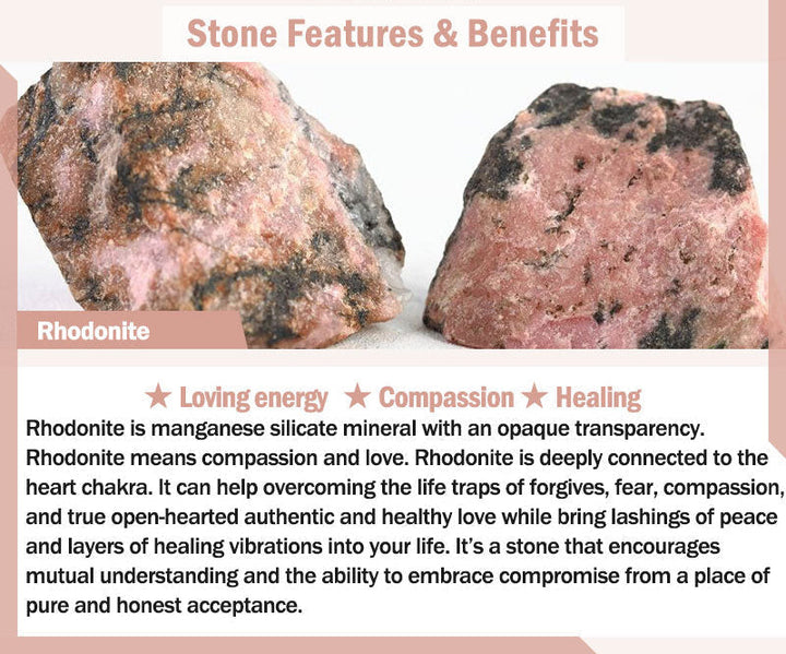 Rhodonite & Amazonite Lotus 108-Bead Mala – product view 8