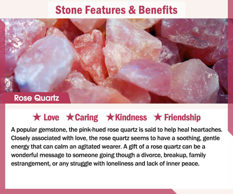 Natural Rose Quartz 8 mm Bead Bracelet – product view 5