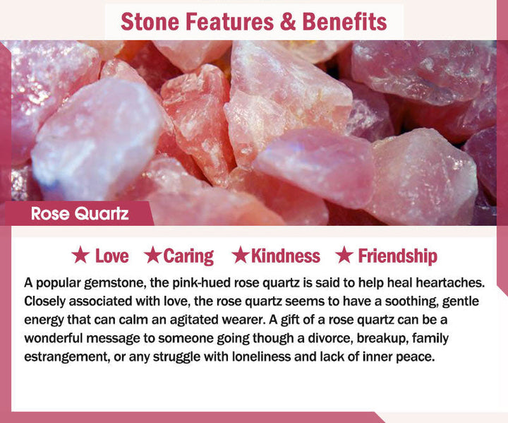 Natural Rose Quartz 8 mm Bead Bracelet – product view 5