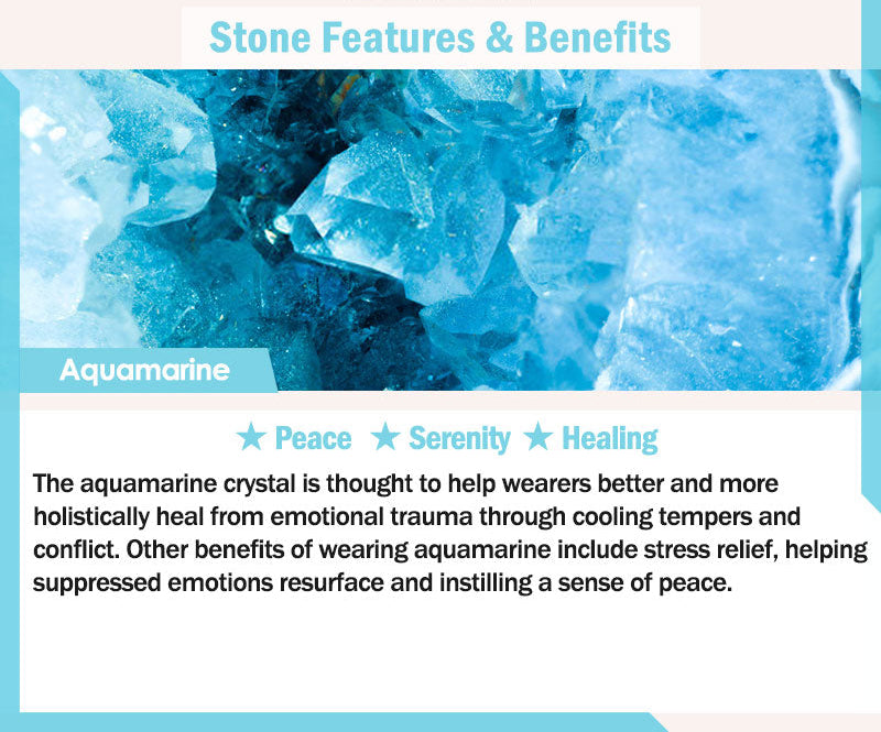 Natural Aquamarine 8 mm Bead Bracelet – product view 5