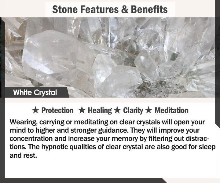 White Crystal & Sandalwood 108-Bead Mala – product view 7