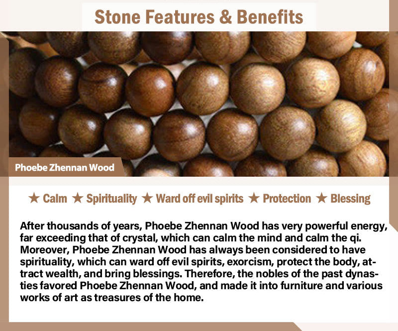Phoebe Zhennan Wood Teardrop 108-Bead Mala – product view 5