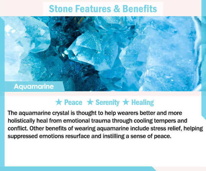 Aquamarine Lotus Tassel 108-Bead Mala Bracelet – product view 12