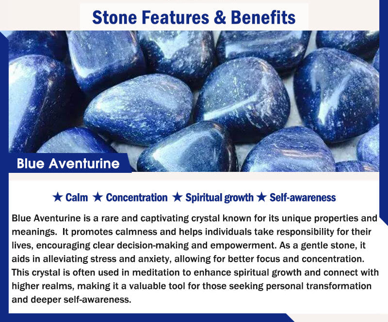 Blue Aventurine Lotus 108-Bead Mala Bracelet – product view 13