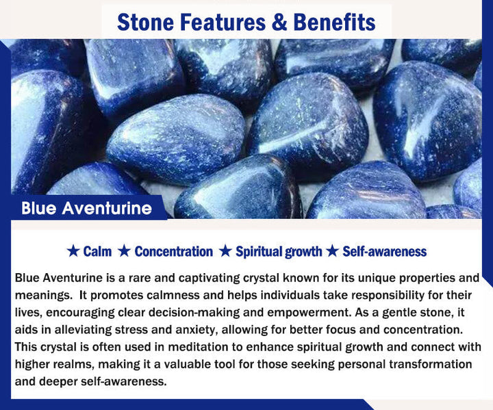 Blue Aventurine Lotus 108-Bead Mala Bracelet – product view 13
