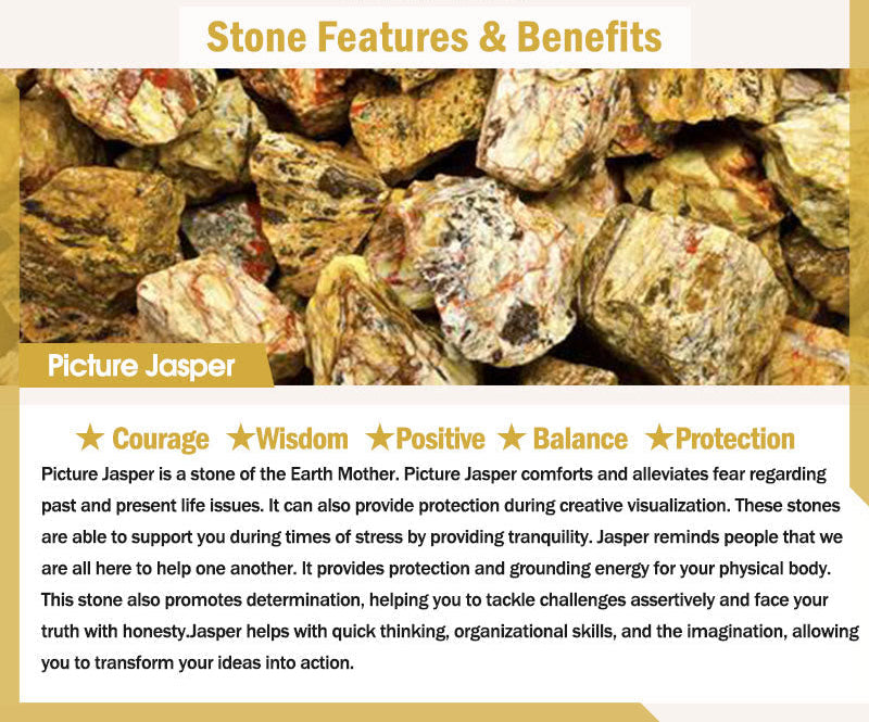 108-Bead Picture Jasper & Turquoise Lotus Mala – product view 9