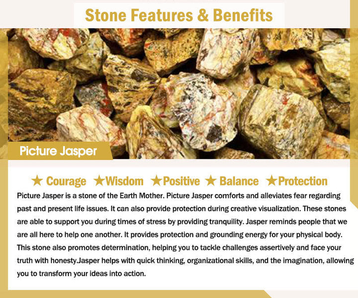108-Bead Picture Jasper & Turquoise Lotus Mala – product view 9