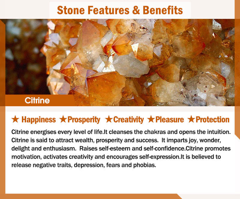 Citrine & Glass Flower Layered Bracelet – product view 5