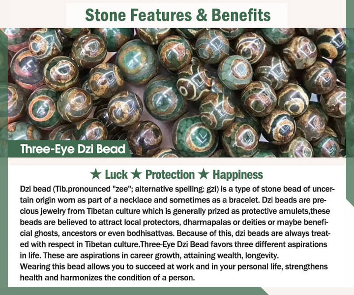108 Turquoise, Three-Eye Bead & Amber Mala — view 7