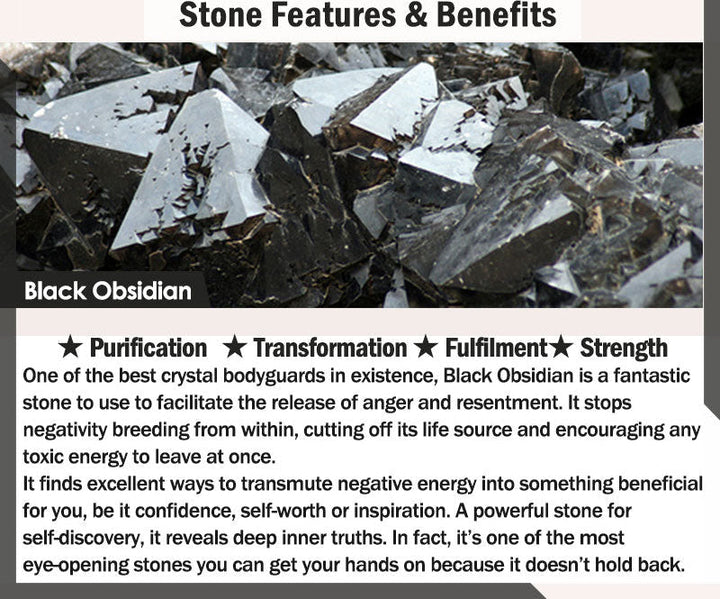 Black Obsidian Mantra Mala Bracelet — view 9