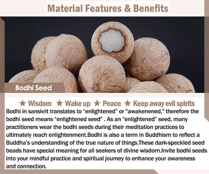 Bodhi seed and Dzi bead mala bracelet — view 11