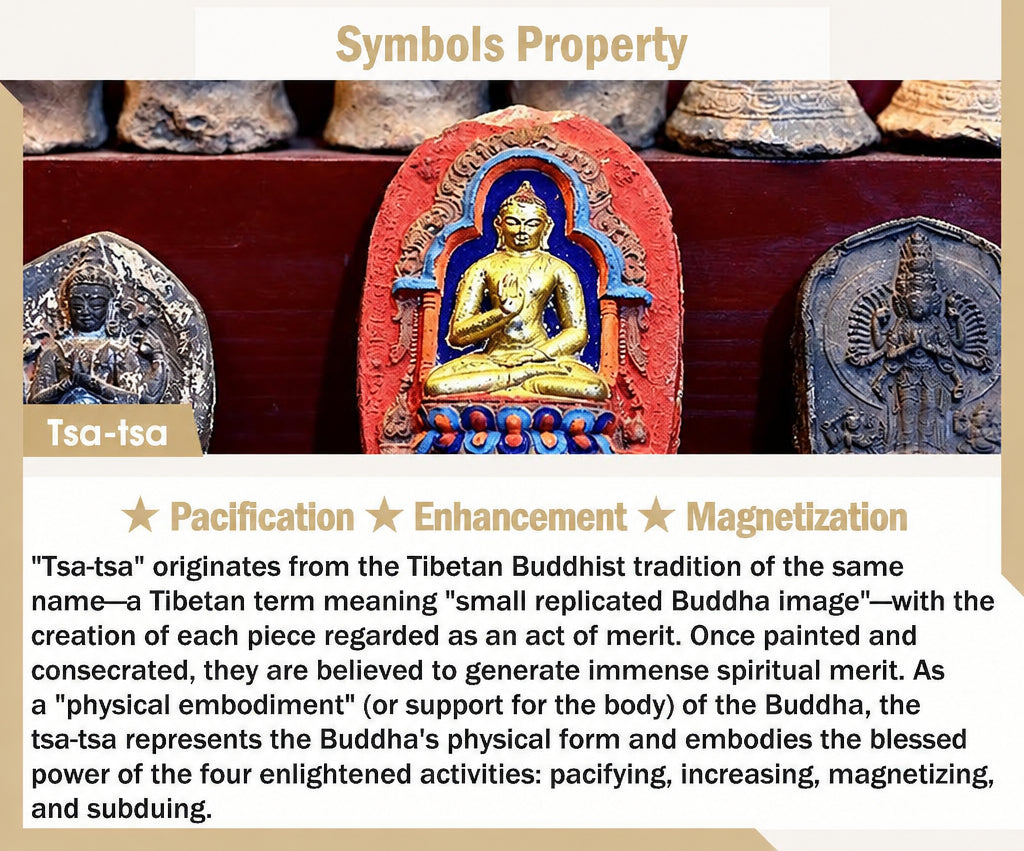 Tibetan Painted Tsa-tsa Tassel Pendant — view 6