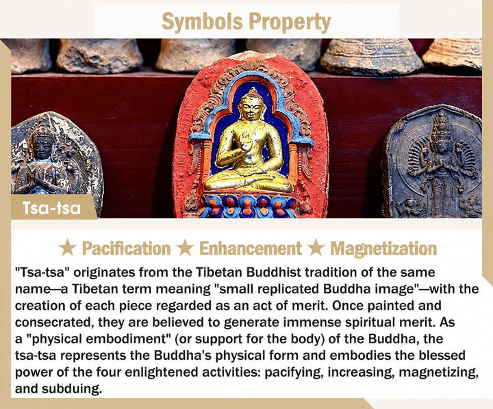 Tibetan Painted Tsa-tsa Tassel Pendant — view 6