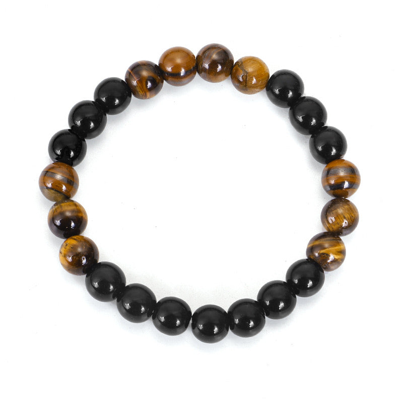 Tibetan Black Onyx Tiger Eye Mala Necklace — product view 8