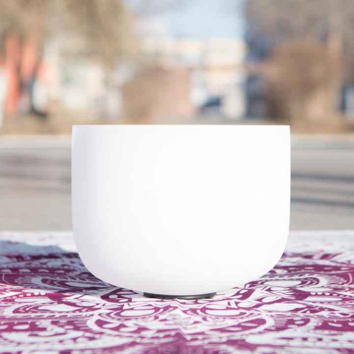 Dyed White Crystal Singing Bowl — product view 5