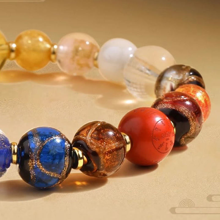 Tibetan Colorful Incense Ash Liuli Glass Bead Om Mani Padme Wrist Mala — product view 12