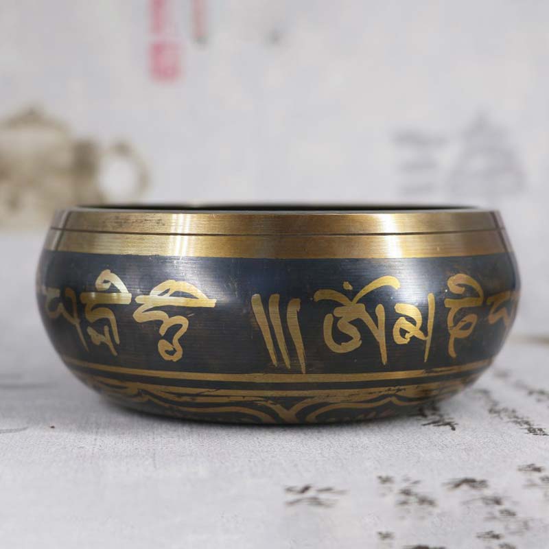 Tibetan Om Mani Padme Hum Copper Singing Bowl — product view 4