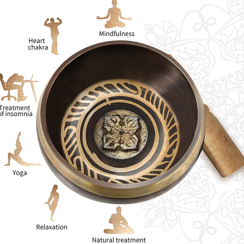 Tibetan Om Mani Padme Hum Copper Singing Bowl — product view 8