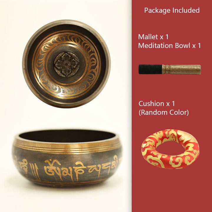 Tibetan Om Mani Padme Hum Copper Singing Bowl — product view 9