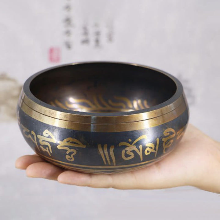Tibetan Om Mani Padme Hum Copper Singing Bowl — product view 10