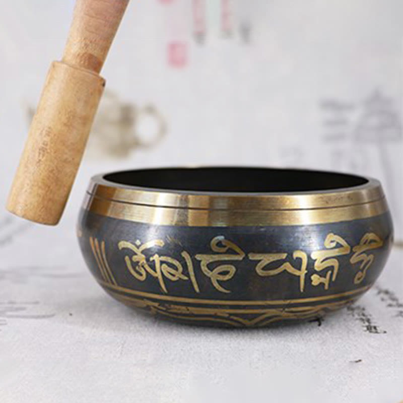 Tibetan Om Mani Padme Hum Copper Singing Bowl — product view 11