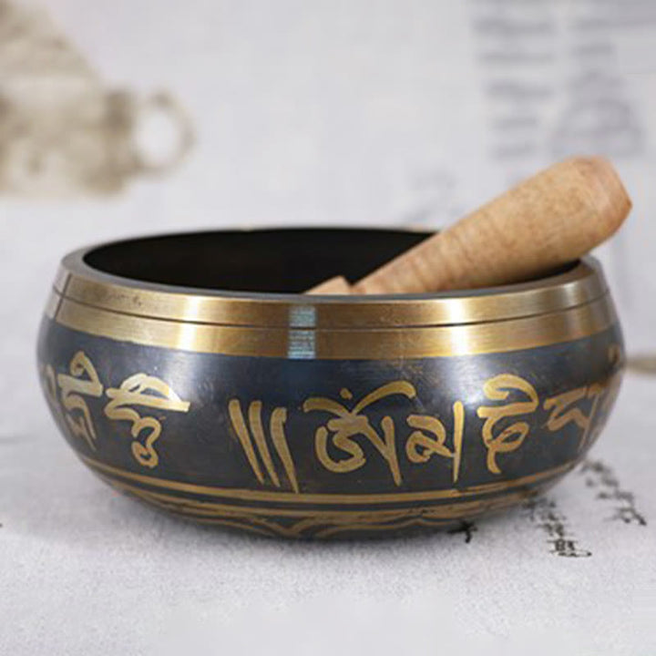 Tibetan Om Mani Padme Hum Copper Singing Bowl — product view 12