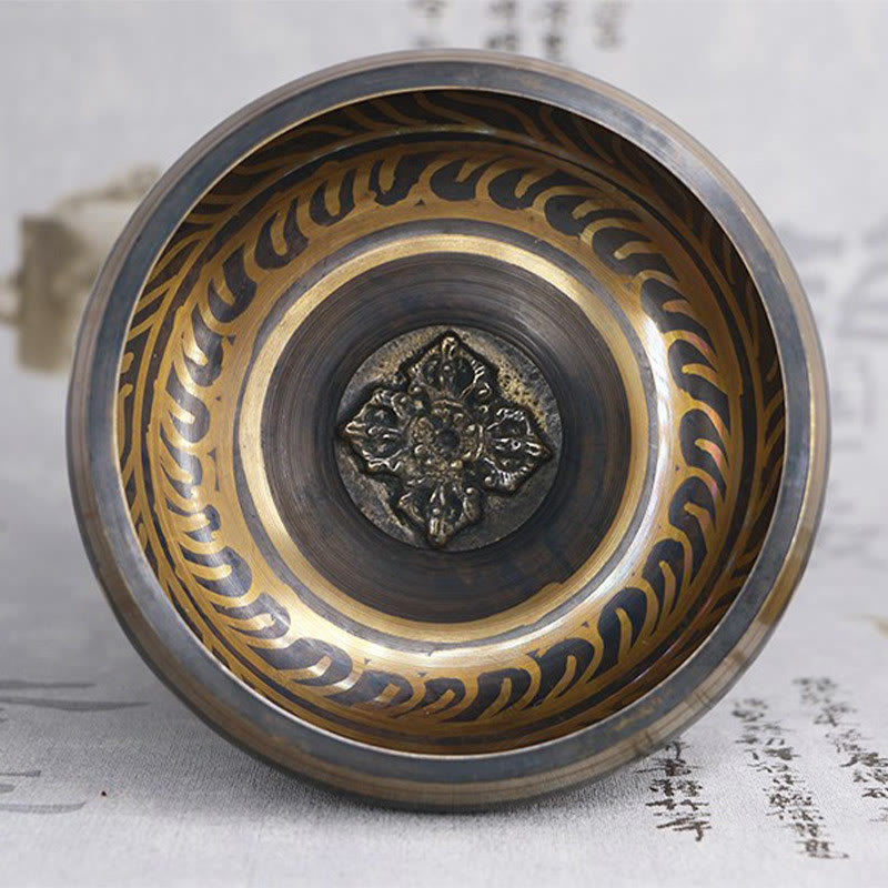 Tibetan Om Mani Padme Hum Copper Singing Bowl — product view 13