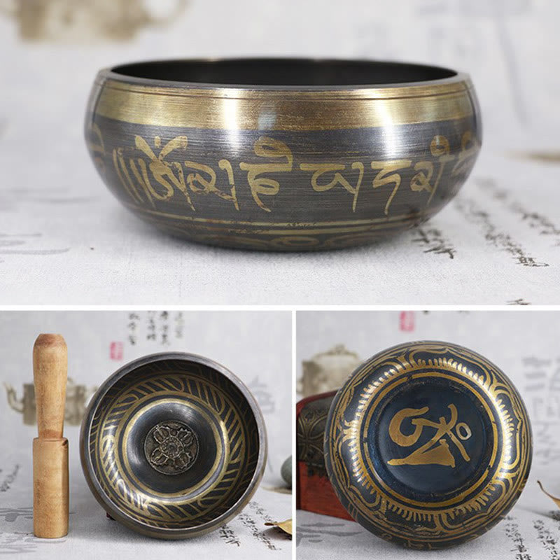 Tibetan Om Mani Padme Hum Copper Singing Bowl — product view 15