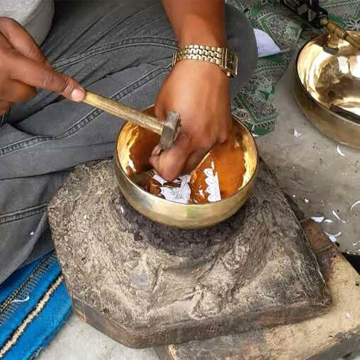 Tibetan Om Mani Padme Hum Copper Singing Bowl — product view 18