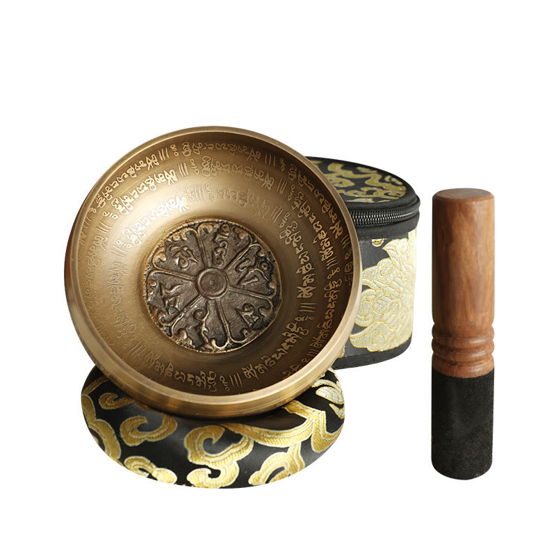 Tibetan Copper Meditation Singing Bowl Set — main product view