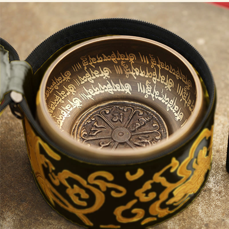 Tibetan Copper Meditation Singing Bowl Set — product view 6