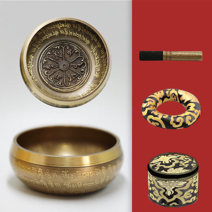 Tibetan Copper Meditation Singing Bowl Set — product view 8
