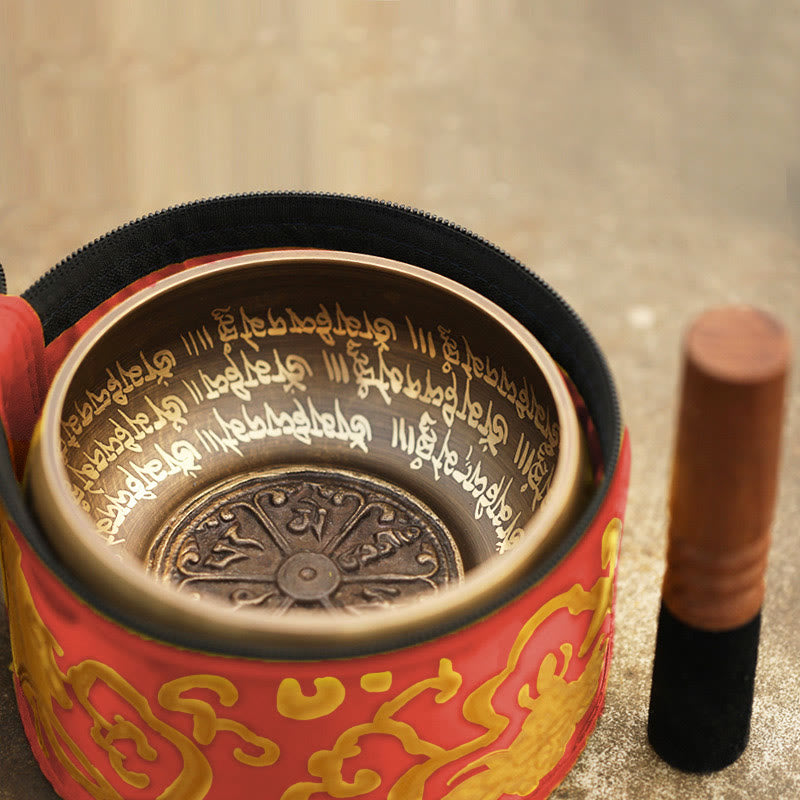 Tibetan Copper Meditation Singing Bowl Set — product view 9