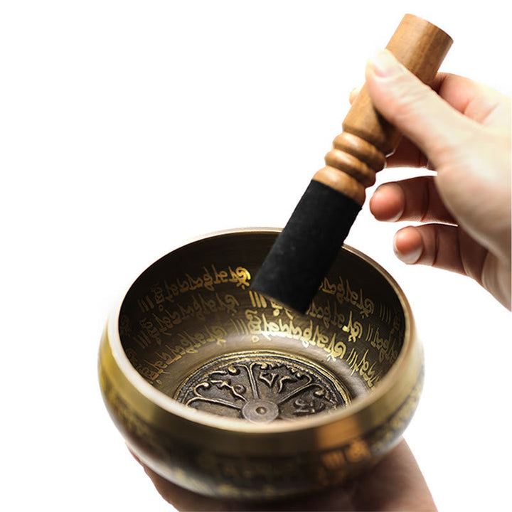 Tibetan Copper Meditation Singing Bowl Set — product view 12