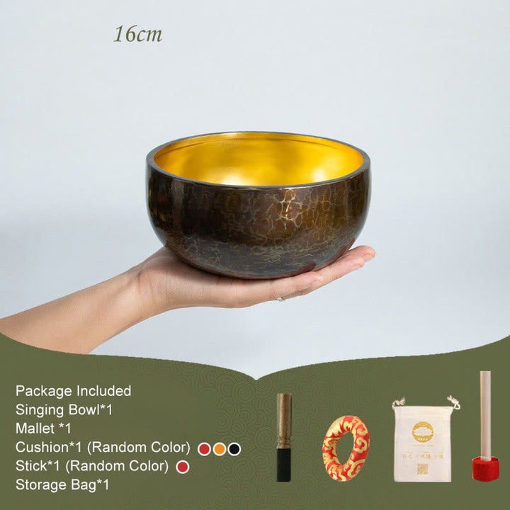 Large Tibetan Copper Singing Bowl Set — product view 3