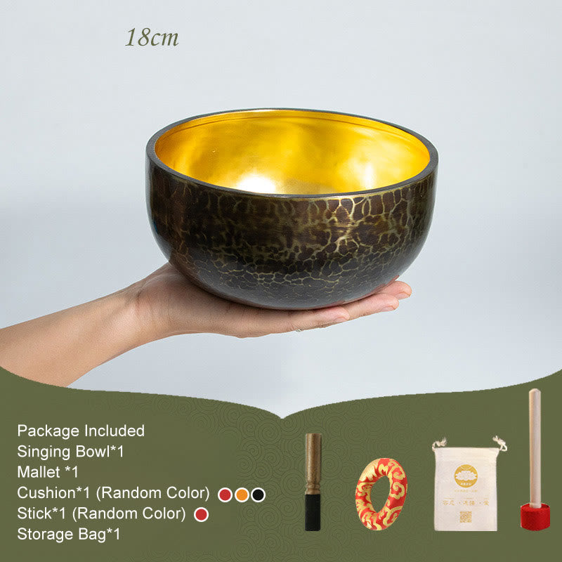 Large Tibetan Copper Singing Bowl Set — product view 4