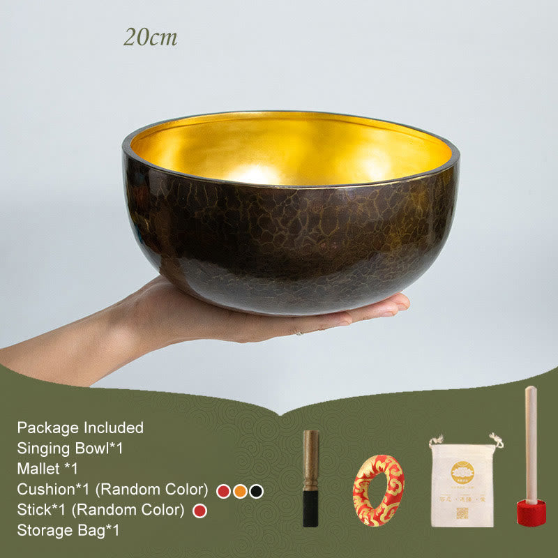Large Tibetan Copper Singing Bowl Set — product view 5