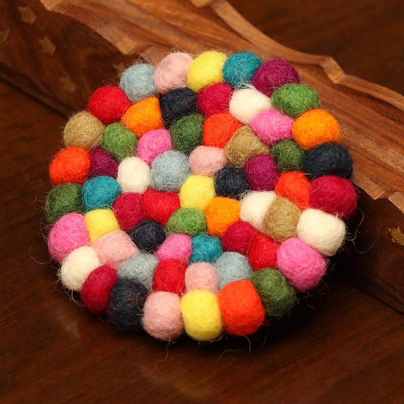 Tibetan Felted Wool Singing Bowl Cushion — main product view