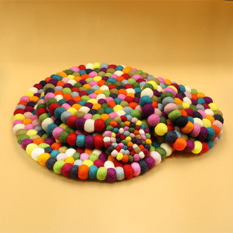 Tibetan Felted Wool Singing Bowl Cushion — product view 2