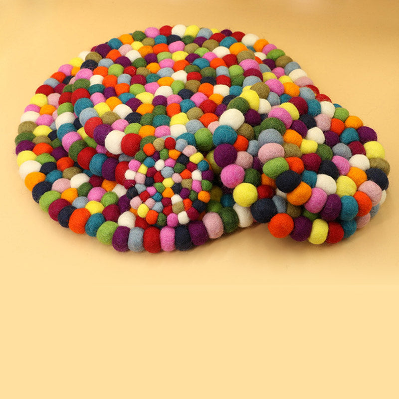 Tibetan Felted Wool Singing Bowl Cushion — product view 4