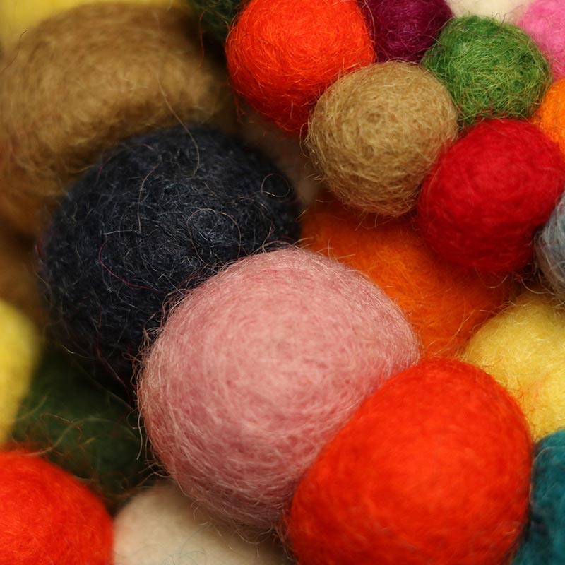 Tibetan Felted Wool Singing Bowl Cushion — product view 7