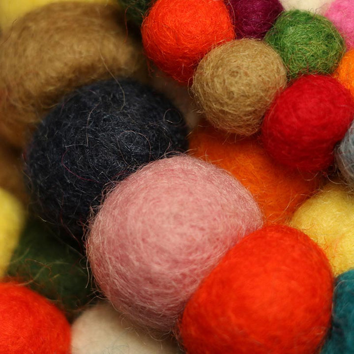 Tibetan Felted Wool Singing Bowl Cushion — product view 7