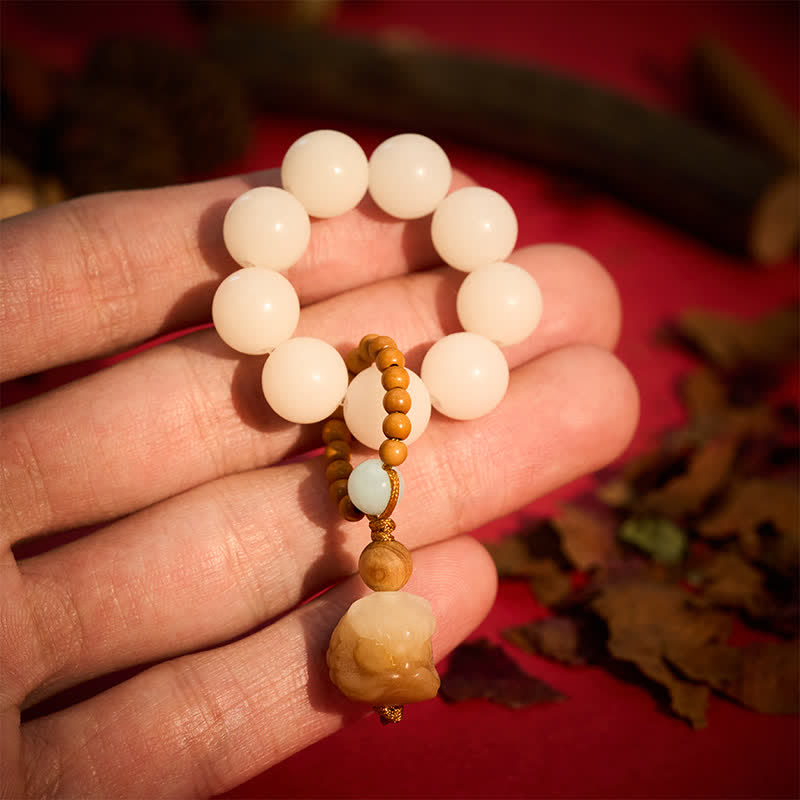 Vajra Seed Charcoal-Grilled Bodhi Lion Pendant Tactile Meditation Beads — product view 5