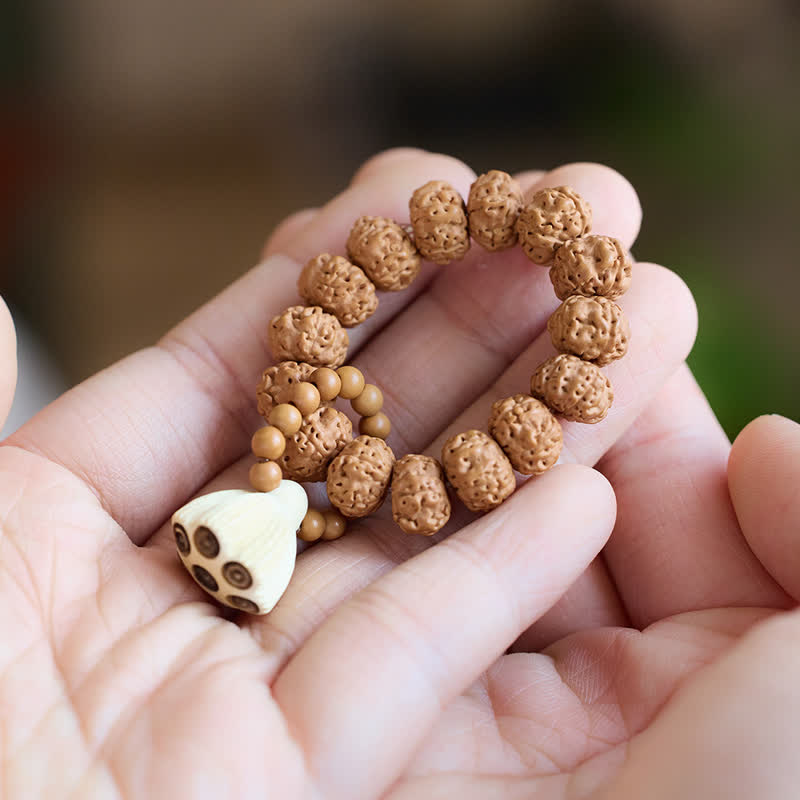 Vajra Seed Lotus Pod Pendant Beads Tactile Meditation Beads — main product view