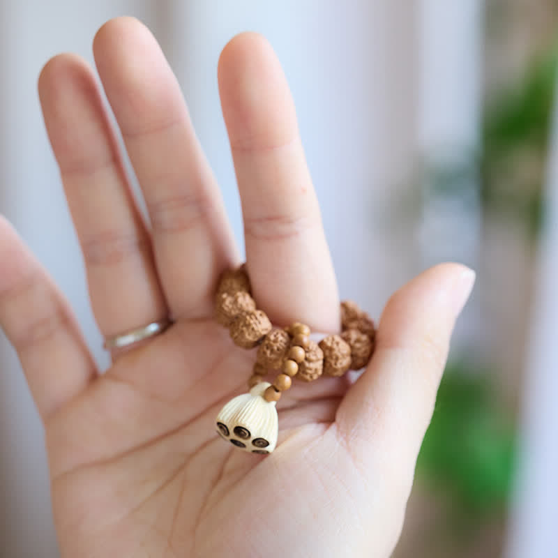 Vajra Seed Lotus Pod Pendant Beads Tactile Meditation Beads — product view 3