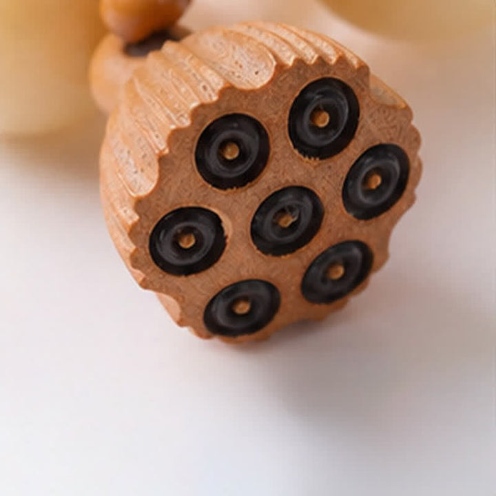 White Bodhi Seed Lotus Pod Beads Tactile Meditation Beads — product view 10