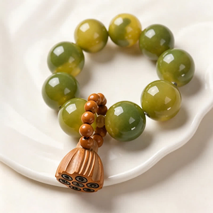 White Bodhi Seed Lotus Pod Beads Tactile Meditation Beads — product view 14
