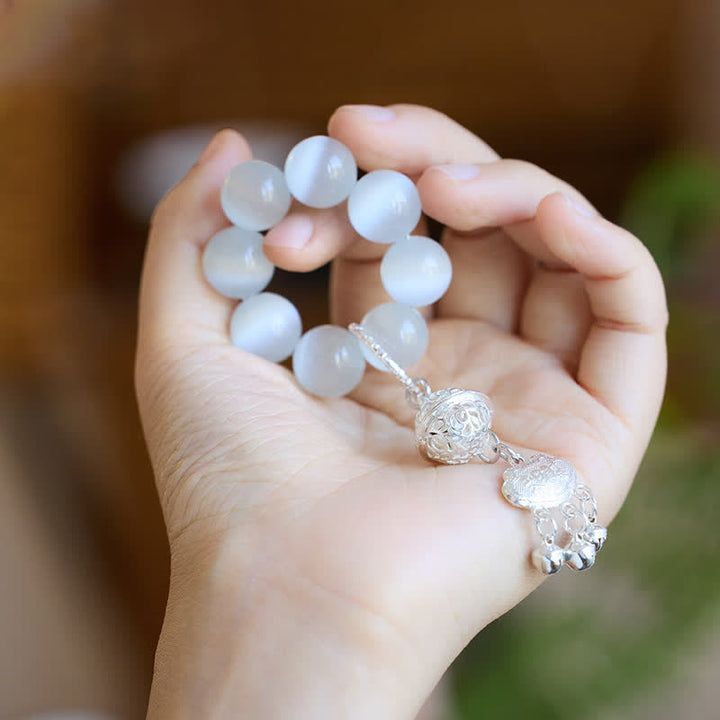 White Cat'S Eye Bell Ruyi Beads Tactile Meditation Beads — product view 3