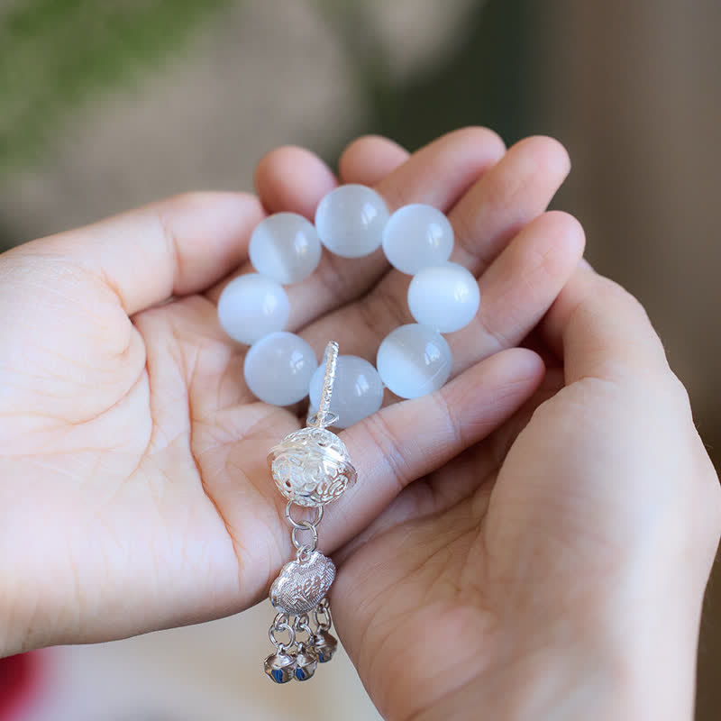 White Cat'S Eye Bell Ruyi Beads Tactile Meditation Beads — product view 4