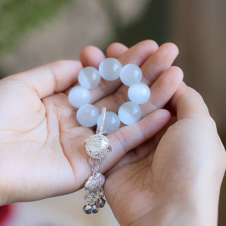 White Cat'S Eye Bell Ruyi Beads Tactile Meditation Beads — product view 4